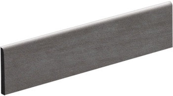 Dark green matte porcelain bullnose trim with a sleek, contemporary edge, perfect for refined modern interiors.
