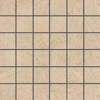 Minimalist beige porcelain mosaic with soft matte concrete texture, evoking urban calm and refined industrial elegance.