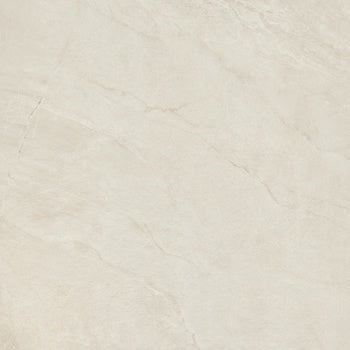 Elegant white marble-effect porcelain bullnose trim with soft patina and natural veining for refined modern interiors.