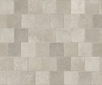 Textured greige cobblestone porcelain tile with a matte stone-inspired finish, exuding rustic charm and urban elegance.