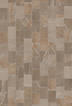 A textured greige porcelain paving tile with the organic charm of Piasentina limestone, perfect for elegant outdoor living spaces.