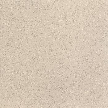 Matte terrazzo-effect porcelain tile in warm almond beige with medium-grain texture, embodying timeless sophistication and organic refinement.