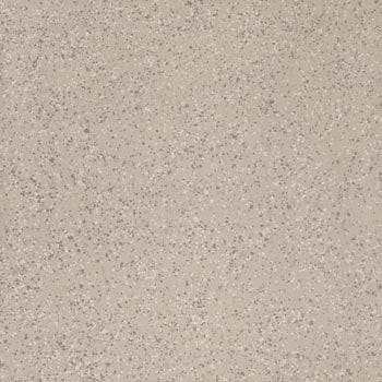 Large-format porcelain tile with warm terrazzo-inspired medium grain in a matte silver-brown finish, exuding organic refinement and timeless sophistication.