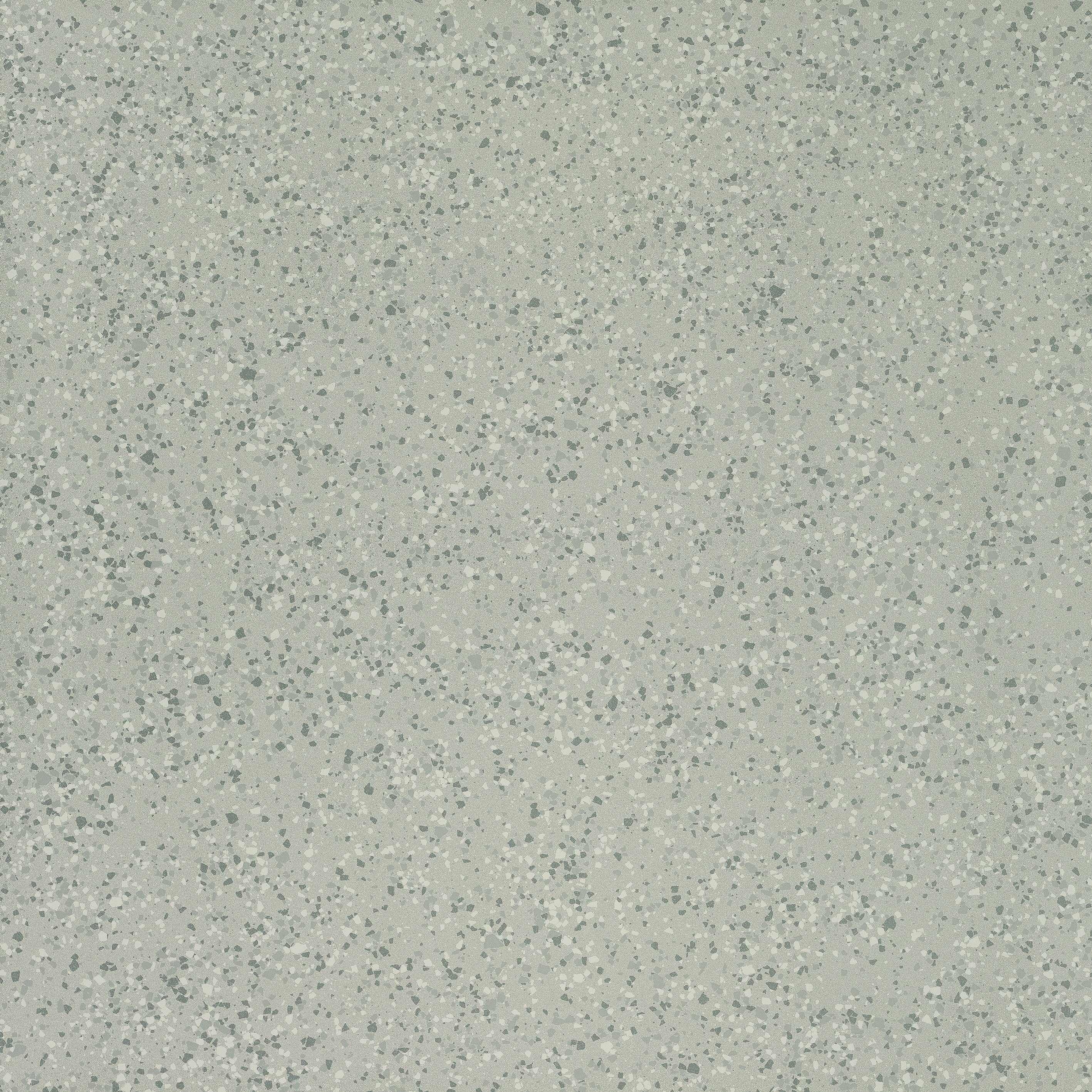 Matte terrazzo-effect porcelain tile in warm silver-brown with medium-grain texture, exuding organic refinement and timeless sophistication.