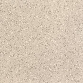 Luxurious almond-beige terrazzo porcelain tile with medium-grain texture and refined glossy finish for elegant interiors.