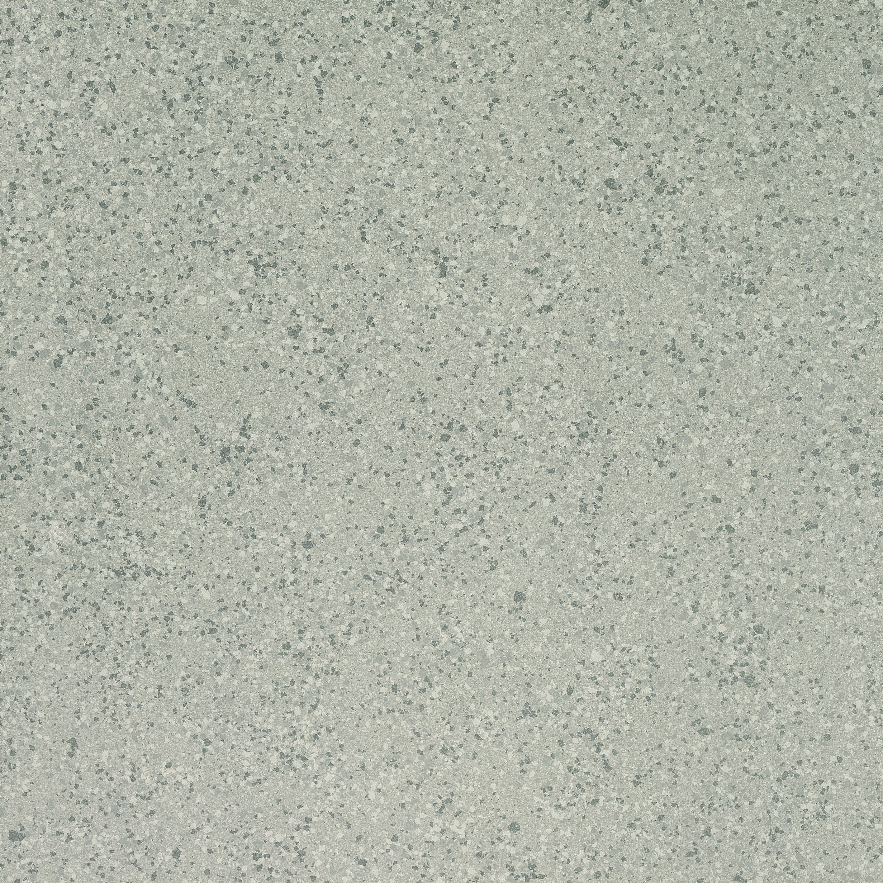 Elegant porcelain bullnose trim in warm terrazzo-inspired concrete, featuring refined medium-grain texture and a restorable glossy finish.