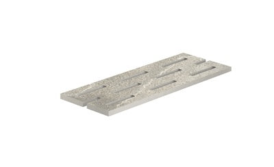 Elegant white quartzite-inspired porcelain pool grille with a softly textured matte finish and polished edges for refined outdoor spaces.