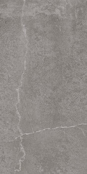 Matte gray porcelain tile with a refined concrete aesthetic, rectified edges, and subtle texture for understated luxury.