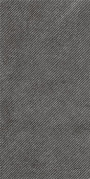 Matte dark gray porcelain wall tile with refined diagonal grooves, exuding contemporary elegance and tactile sophistication.