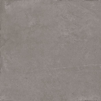 Matte gray porcelain tile with a contemporary deco pattern of subtle punched dots, offering refined texture and understated elegance.