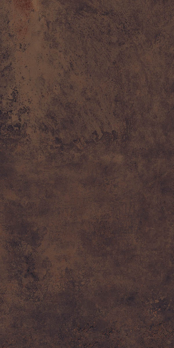 Matte brown porcelain tile with a textured metallic finish, exuding urban elegance and industrial sophistication.