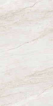 Matte white porcelain tile with primordial quartzite essence, exuding serene depth and minimalist harmony for refined interiors.