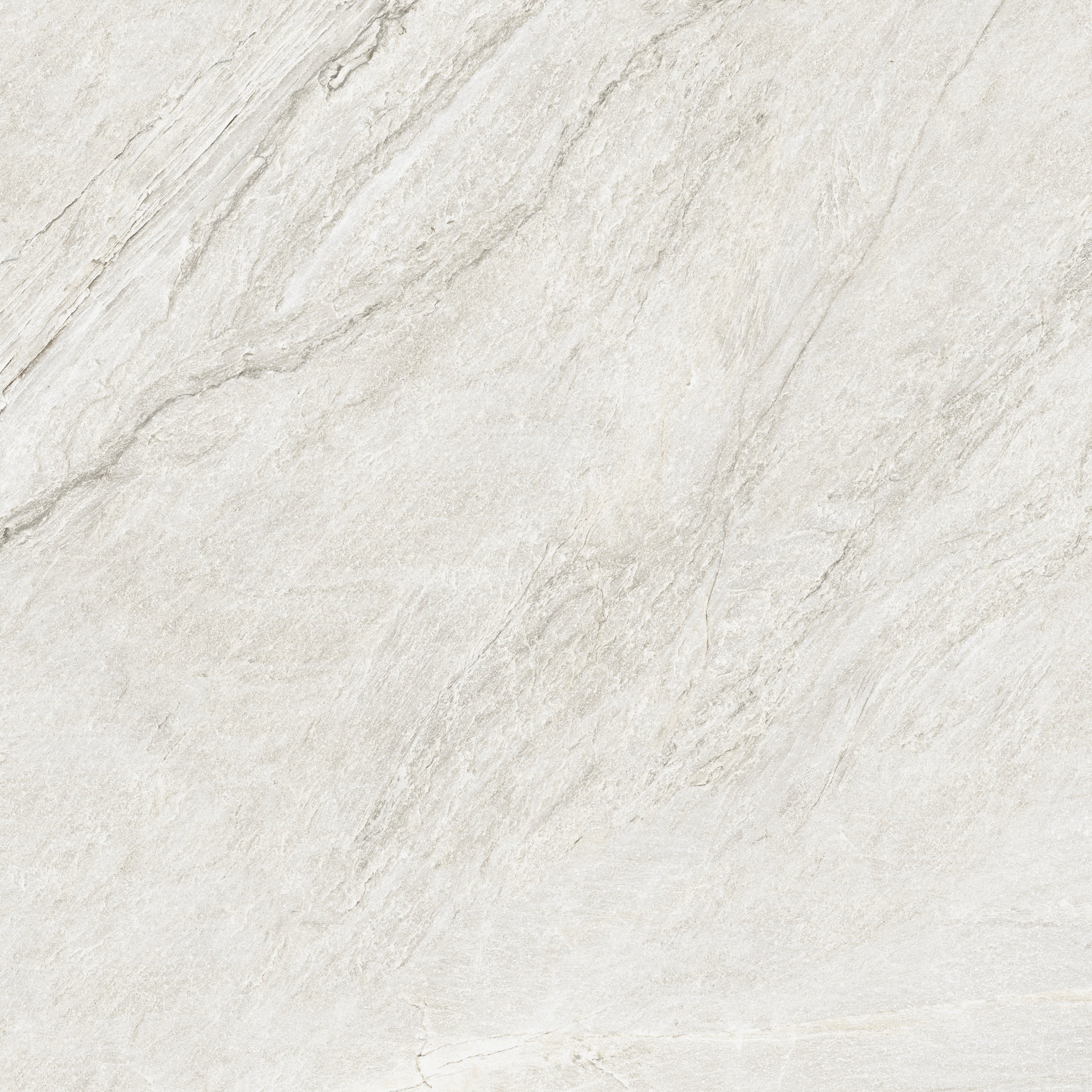 Matte white porcelain terrace tile with primordial quartzite essence, exuding serene depth and minimalist harmony for refined outdoor spaces.