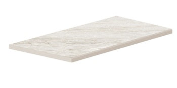 Matte white porcelain terrace tile with primordial quartzite essence, exuding serene depth and minimalist harmony for refined outdoor spaces.