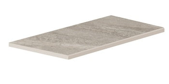 Elegant dark beige quartzite-look porcelain tile with a matte, slip-resistant surface, evoking primordial serenity for refined outdoor terraces.