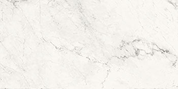 Luxurious Calacatta Extra White porcelain wall tile with refined marble veins and semi-glossy finish for timeless elegance.