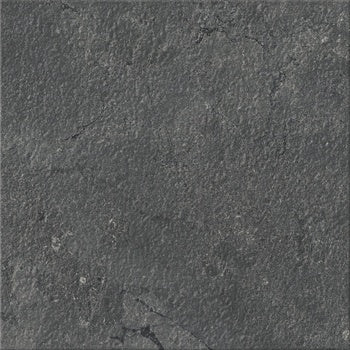 Dark gray porcelain paving tile with a textured matte finish, exuding playful sophistication for vibrant modern spaces.
