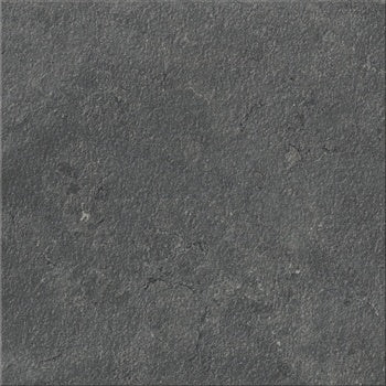 Dark gray porcelain paving tile with a matte, 3D-textured stone look, exuding playful sophistication for bold residential and commercial spaces.