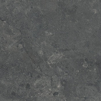 A textured dark gray porcelain tile with a matte finish, exuding playful sophistication in a bold, contemporary square format.