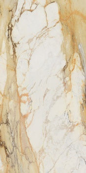 Elegant matte porcelain tile with soft Calacatta marble veins in a refined white palette, exuding serene luxury.