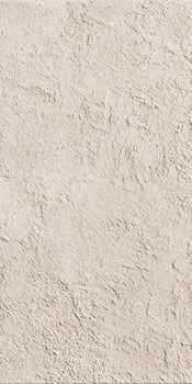 Handcrafted porcelain tile with a warm almond beige hue and rustic bush-hammered texture, evoking timeless Tuscan elegance.