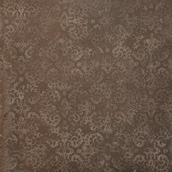 Matte dark brown porcelain tile with oxidized terracotta warmth, evoking handcrafted Tuscan elegance in a refined contemporary square.