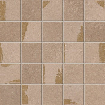 Matte terracotta porcelain tile with warm leathery hues, evoking handcrafted charm and timeless Tuscan elegance in a refined square format.