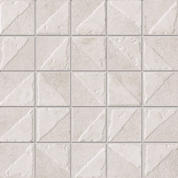 Matte white porcelain square tile with a flat, contemporary deco design, exuding timeless elegance and handcrafted charm.