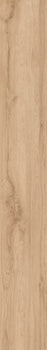 Luxurious Venetian-inspired porcelain plank with weathered briccola wood texture in warm dark beige, exuding rustic elegance and coastal serenity.