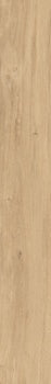 Textured honey-toned porcelain plank with weathered Venetian wood charm and organic grain in a matte, rectified finish.