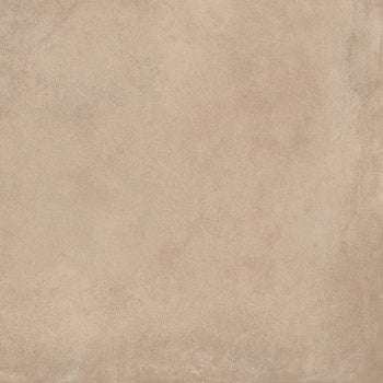 Warm terracotta porcelain tile with a matte finish, evoking artisan-crafted clay in a refined, contemporary square format.
