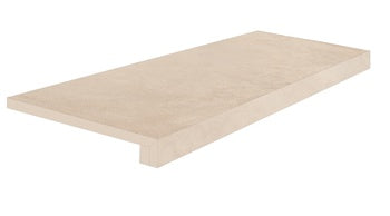 Handcrafted beige terracotta border corner with warm, matte finish and artisan charm for refined interiors.