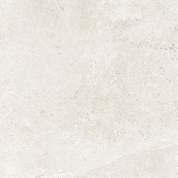 Rectified ivory porcelain tile with matte finish and subtle wood-effect inlay, exuding warm minimalism and natural elegance.