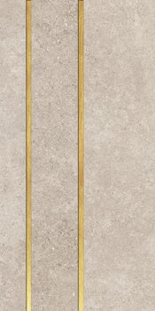 Rectified porcelain wall tile in warm sand hue with a matte finish and subtle wood-effect inlay, exuding rustic sophistication and serene harmony.