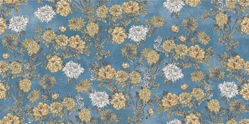Matte turquoise porcelain wall tile with refined contemporary deco pattern, evoking artistic elegance and warm sophistication.