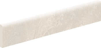 A textured beige porcelain bullnose trim with refined sedimentary stone detailing, exuding timeless elegance and harmonious luxury.