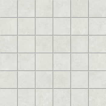Sleek matte white porcelain mosaic with a refined plaster-like texture, exuding minimalist elegance and serene luxury for modern interiors.