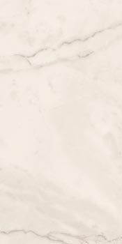 Elegant white porcelain tile with soft marble veining and a refined matte finish, exuding timeless luxury for sophisticated interiors.