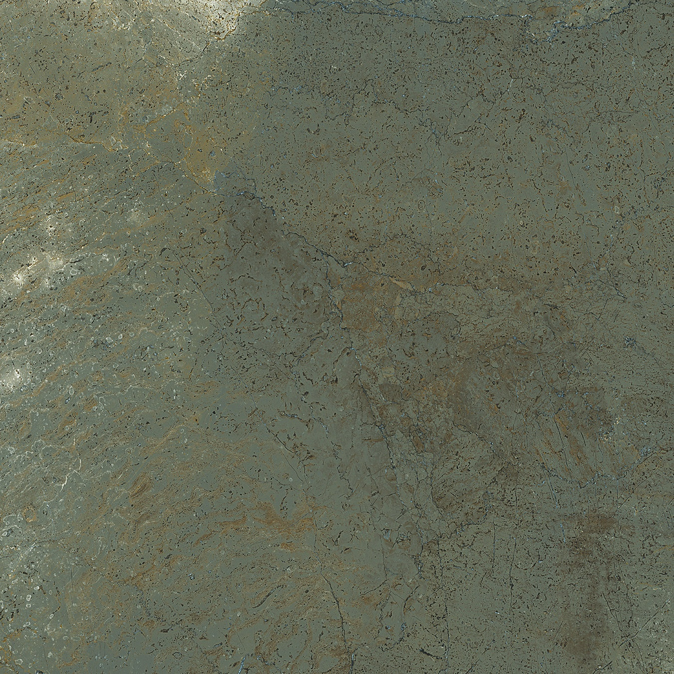 Elegant dove-grey porcelain bullnose trim with delicate marble veining and a refined gold-enhanced semi-gloss finish.