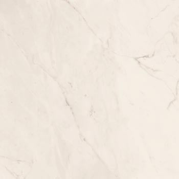 Large-format white porcelain wall tile with timeless marble veining, gold-enhanced finish, and refined semi-glossy elegance.