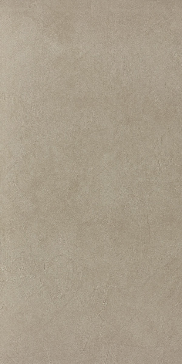 Minimalist almond-beige porcelain tile with a soft matte resin texture, evoking contemporary sophistication and urban fluidity.