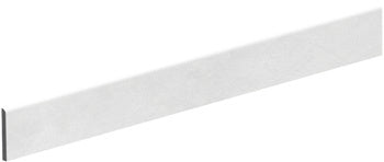 Sleek white porcelain bullnose trim with matte resin-inspired texture, blending minimalist sophistication into contemporary interiors.