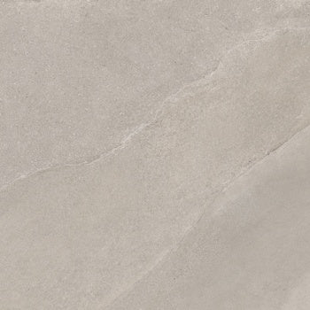 A beige porcelain tile with a soft matte slate texture, rippled like weathered stone, evoking serene organic elegance.