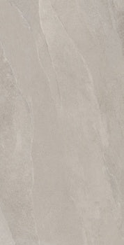 Luxurious beige porcelain tile with a soft matte slate texture, evoking weathered stone and serene organic elegance.