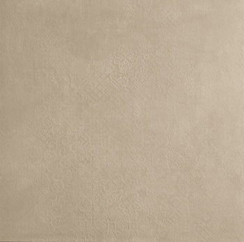 Luxurious sand-toned porcelain tile with a soft matte texture, delicate relief patterns, and luminous depth for refined industrial elegance.