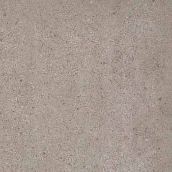 Industrial-chic porcelain tile in soft greige with subtle multicolored grains and raw concrete elegance, matte and rectified.