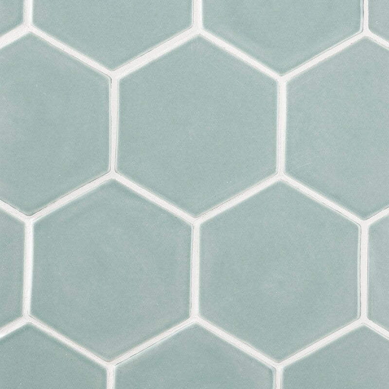 STATUS CERAMIC: Witty Hexagon Field Tile (glossy | 5"x3/8" | beveled)