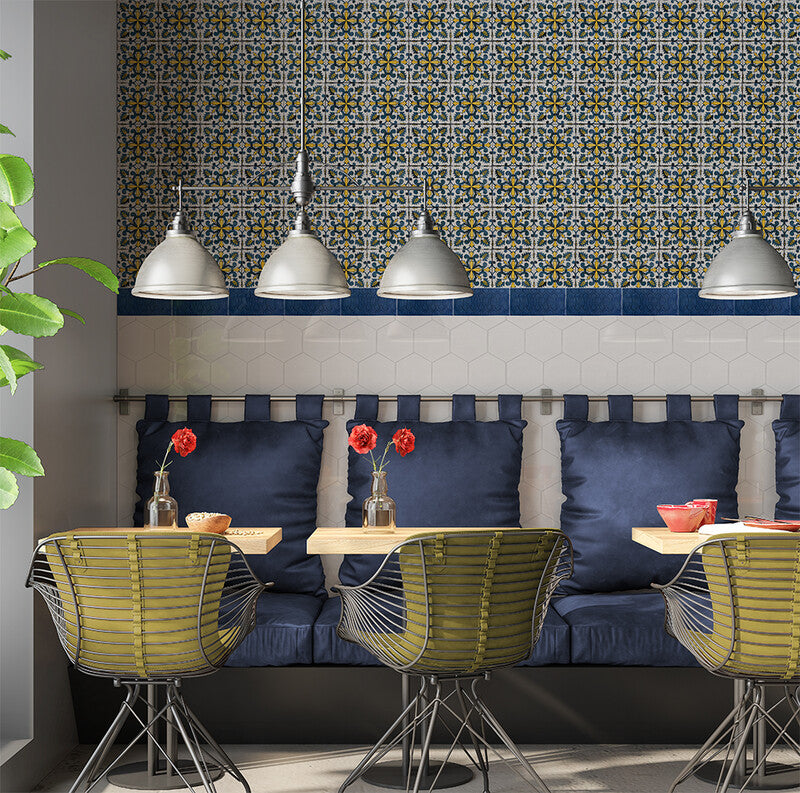 STATUS CERAMIC: Royal Hexagon Field Tile (glossy | 5"x3/8" | beveled)