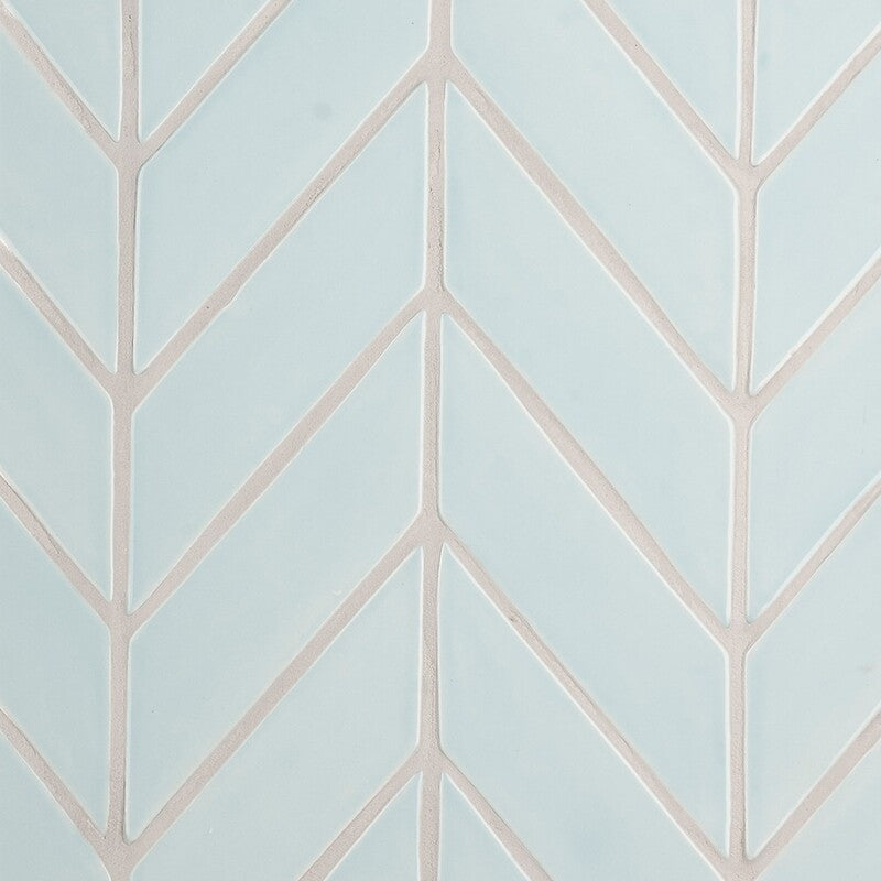 STATUS CERAMIC: Jules Chevron Field Tile (glossy | 2"x6"x3/8" | beveled)