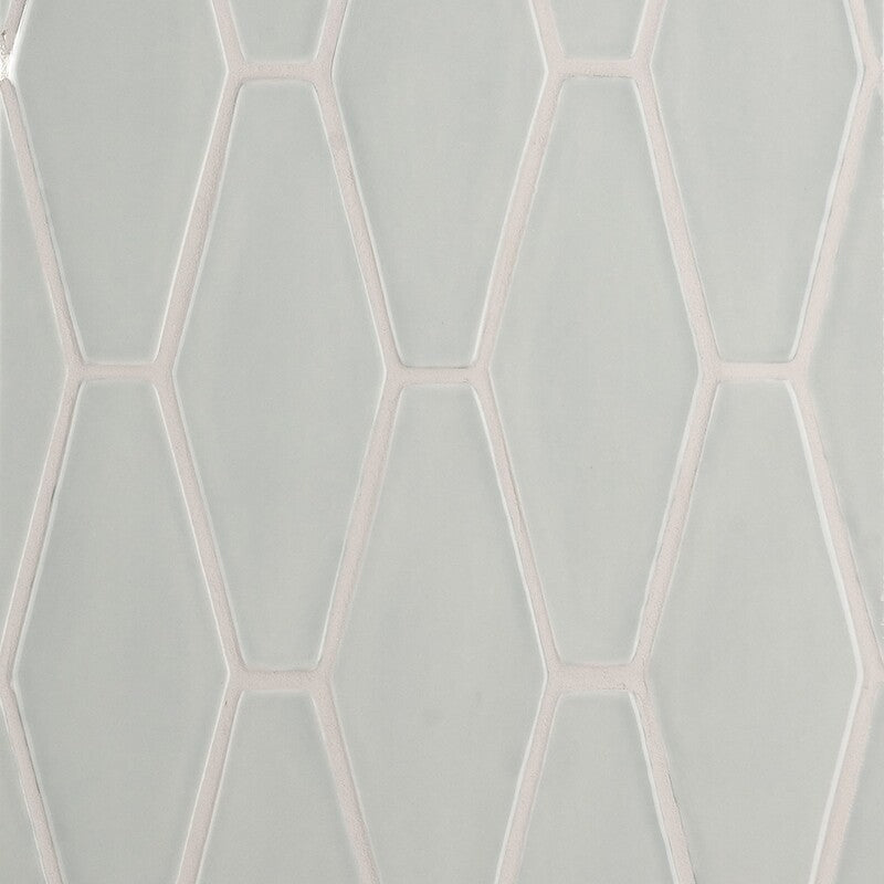 STATUS CERAMIC: Cold Longest Hexagon Field Tile (glossy | 3"x7"x7/8" | beveled)